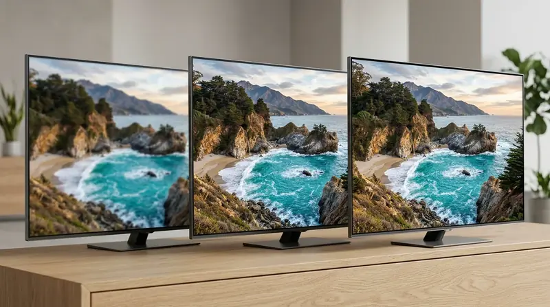 Différence visuelle entre les résolutions HD, Full HD et 4K sur un téléviseur